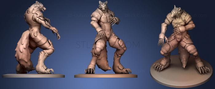 3D model Anthro Wolf (STL)